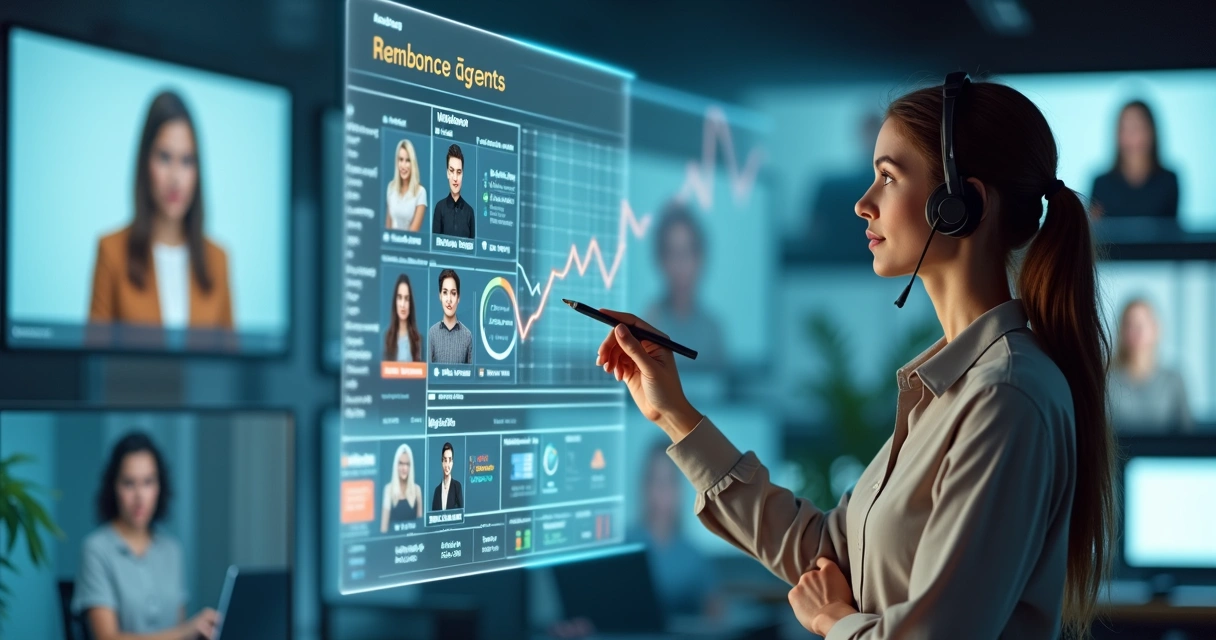 Equipe feminina de atendimento coordenando backups em um quadro digital