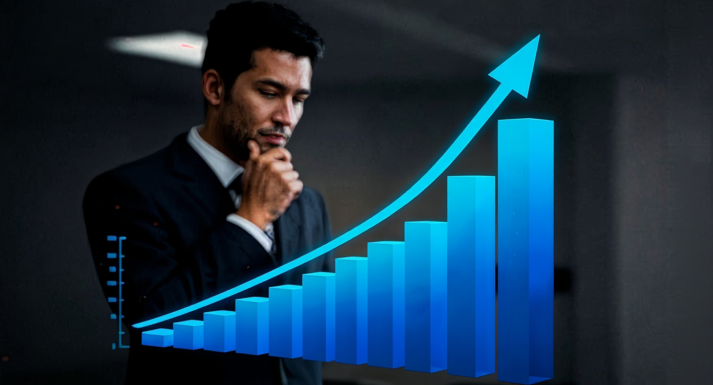 Gestor analisando canal de venda indireta em painel digital
